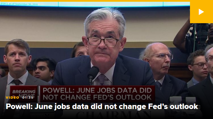 Powell says the strong jobs report last Friday did not change the Feds outlook